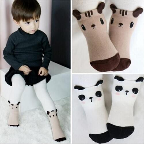 Baby Socks Rubber Soles Soft Bottom Non-Slip Footwear Cartoon Three-dimensional panda squirrels Toddler Shoes Home Floor Socks