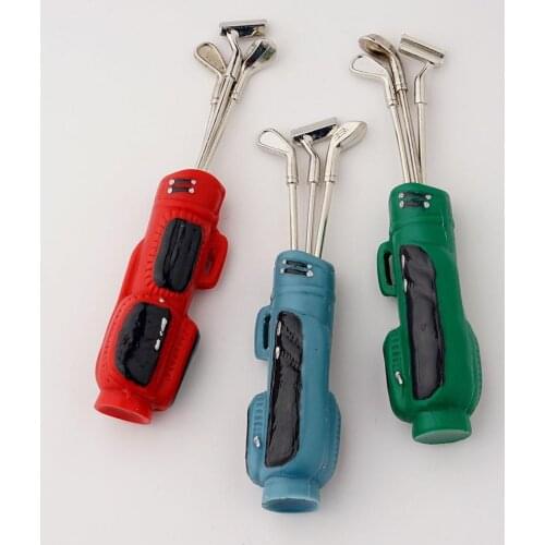 Kids Dollhouse Miniature 1:12 Toy Golf Clubs Ball Outdoor Accessories Pretend Playhouse Children Toys Occupation scene