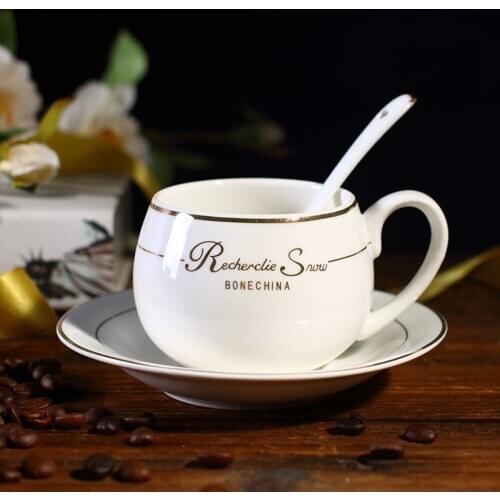 European-style glazed cup and saucer, candy-colored ceramic coffee cup British simple afternoon tea set cup saucer and spoon
