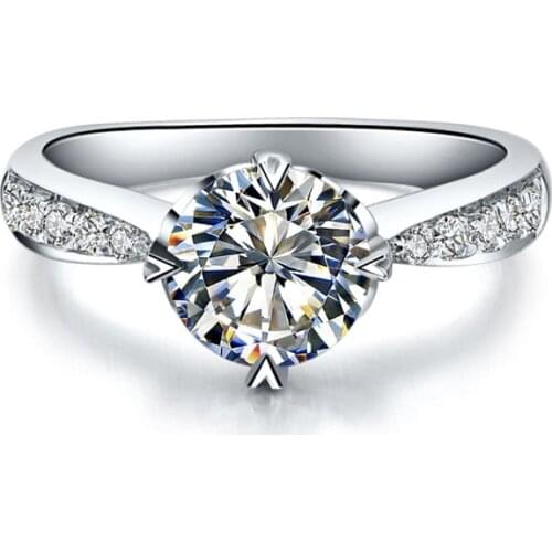 Perfect Solid Platinum PT950 1CT Diamond Love Promise Jewelry For Girl Lovely Anniversary Day Jewelry