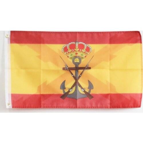 Spain Flag Empire with Cross of Burgundy Infantry De Mar 3x5 FT 100D Polyester Brass Grommets