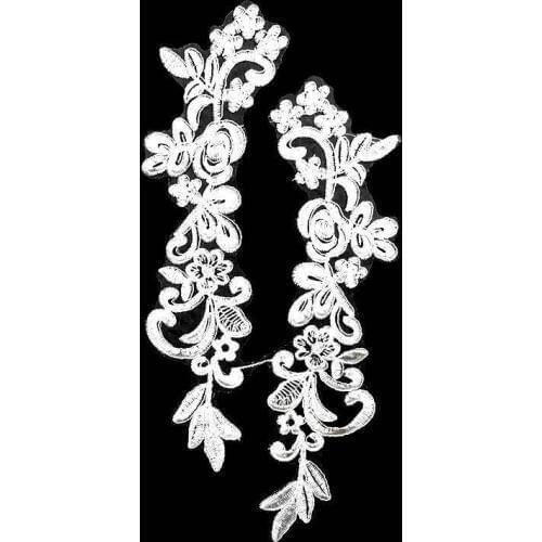 Exquisite White Organza 3d Flowers Embroidery Laces Applique Patch Women Dress Guipure Veil Garment Sewing Supplies Wedding 2019