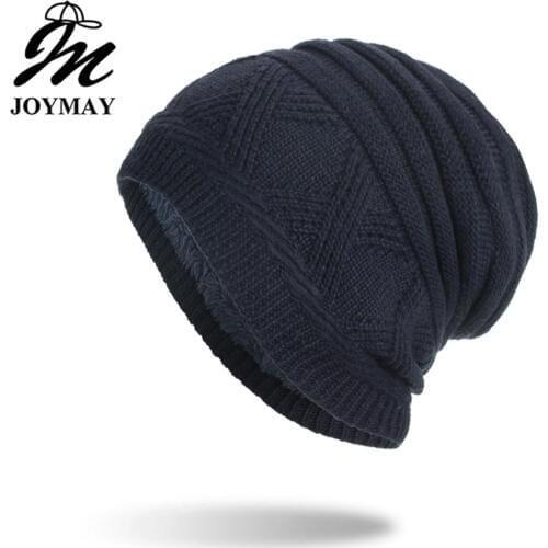 Joymay 2018 New Winter Hat Unisex Skullies & Beanies Knitting Cap Hats Gorro Caps For Men Women Dropshipping WM106