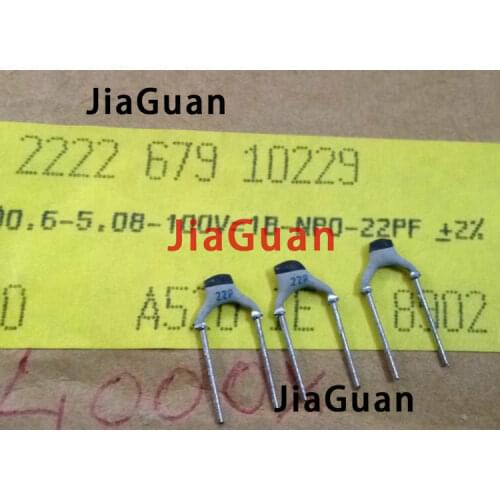50PCS NEW BC 100V22PF 2% NP0 P5MM silver film ceramic capacitor PH 22P 100VDC high frequency hot sale