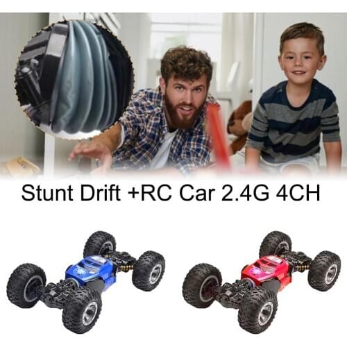 Light Music Deformation Remote Control Car 2.4GHz Four-wheel Drive Double-sided Stunt Climbing Truck Truck Off-road Vehicle Toy