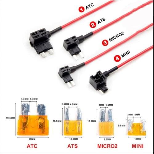 Mini fuse holder with wire 10A car fuse waterproof fuse box lead Take electrical appliances