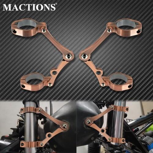 Motorcycle 39mm-41mm Headlight Mount Bracket Clamp Bronze Fork Tube Holder For Harley Touring Sportster Softail Dyna Cafe Racer