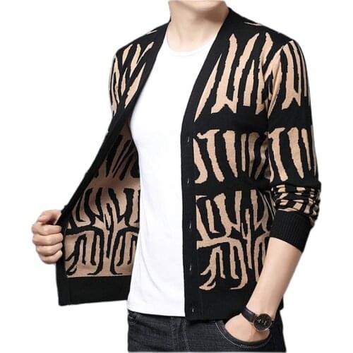 Cardigan Man，Sweaters For Men，Fall Mens Cardigan Sweater, Jacquard Sweater, Button Door, V-Neck, Casual Long Sleeve Base Shirt