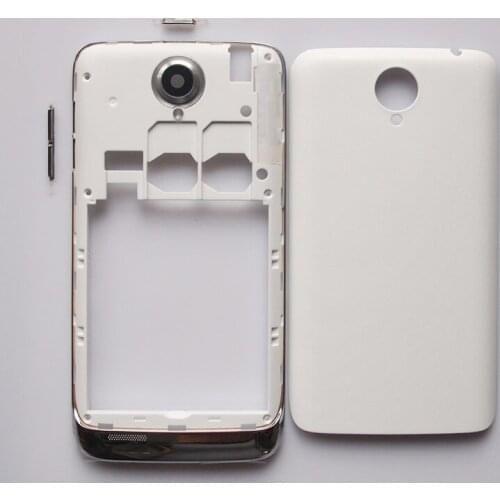 BaanSam New Middle Frame Battery Door Back Cover Housing Case For Lenovo S650 S658T With Camera Lens+Power Volume Buttons