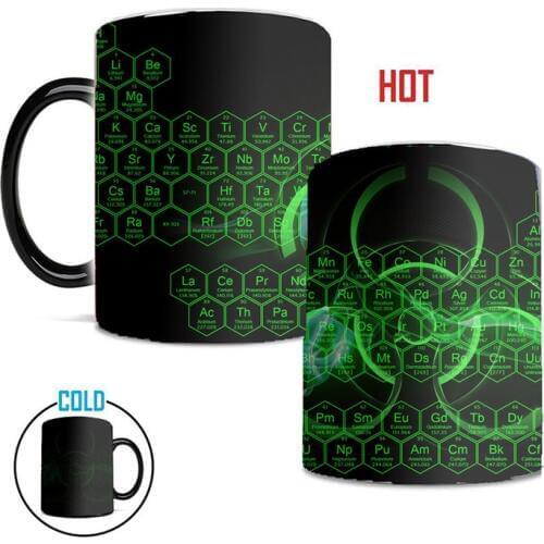 New 350mL Chemical Periodic Table Coffee Mug Color Changing Coffee Mug Best Gift for Chemistry Student Your Friend Drinkware