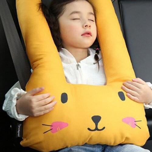 Neck Pillow Portable Comfortable PP Cotton Cute Cartoon Pattern Car Seat Plush Headrest Pillow for Kids car accessories ремень