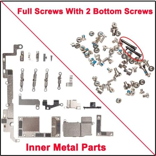 1set full screw + inner Metal Bracket Holder for iPhone 5gG 5C 5S SE 6 6S 7 8 Plus 4.7" 5.5'' X XR XS MAX Inside Small Parts
