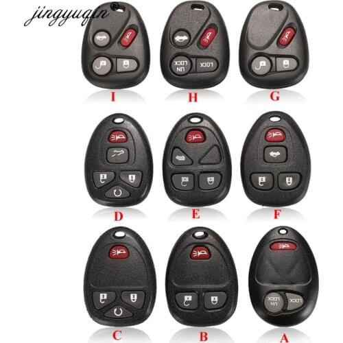 Jingyuqin 20pcs/lot 3/4/5 Buttons Blank Remote Key Shell Case Cover For Buick Hummer H3 GMC For Chevrolet Colorado Isuzu