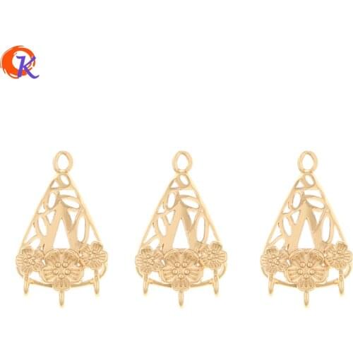 Cordial Design 100Pcs 12*20MM Charms/Hand Made/Jewelry Accessories/Copper/Flower Shape/DIY Making/Connectors/Earring Findings