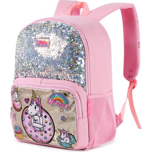 School Backpack For Girls Unicorn Glitter Sequins Bookbag Cute Satchel Bag Laptop Daypack Kids Children Hiking 16 Inch