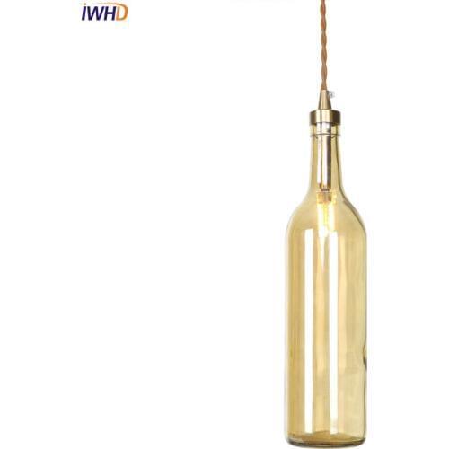 IWHD Nordic Copper Pendant Lamp LED G4 Glass Retro Hanglamp Vintage Hanging Lamp Living Room Lights Fixtures For Home Lighting