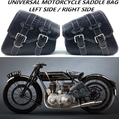 Motorcycle Saddle bags PU Leather Swingarm Bag Motorcycle SaddleBags Side Tool Bags Storage For Harley Sportster 883 1200XL