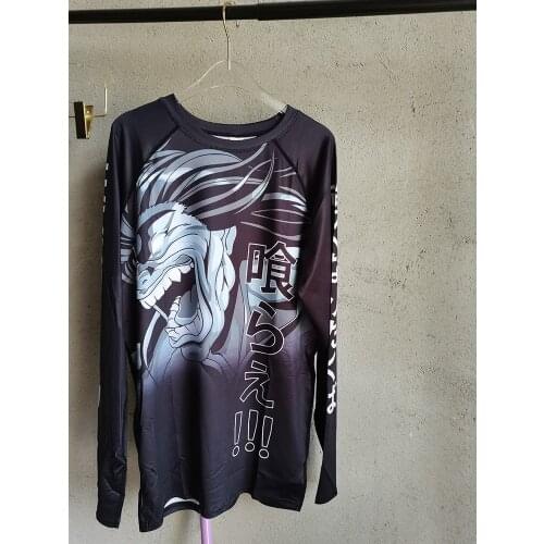 Jiu Jitsu Bjj Rashguard For Men Mma T-shirts kickboxing Muay thai T-shirt 3D Printed Tights MMA Rash Guard Boxing Fightwear