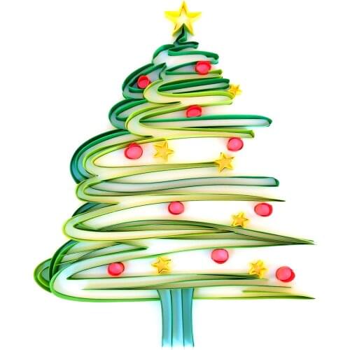 UNIQUILLING Christmas Tree Quilling Paper Filigree Paintings Wall Decor DIY Quilling Paper Crafts Gifts DIY Quilling Paper Kits