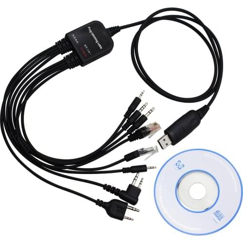 8 in 1 USB Programming Cable for MOTOROLA AXU4100 AXV5100 Commander 245 CP040 CP125 CP140 CP150 CP160 CP180 CP185 PRO3150