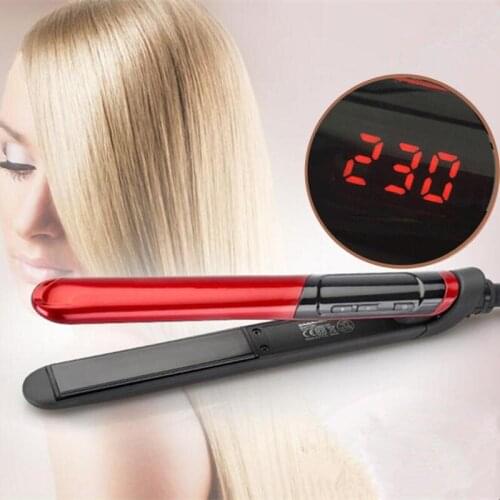 Hair Iron Flat Ceramic Fast Heat 2 In 1 Hair Straightener Flat Iron Hair Curler Hair Care/Styling Tool Beard Straightener