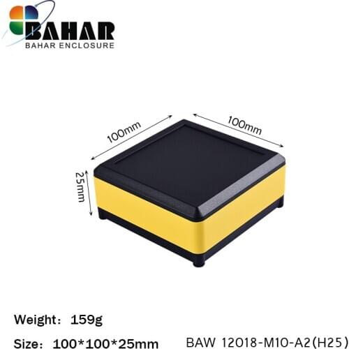 Bahar enclosure BAW12018-H25 aluminum case. Electronic equipment instrument box. Metal case.DIY junction box 100x100x25mm