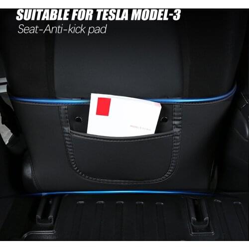 Car Seat Protector Mat Car Seat Back Anti-Kick Covers For Tesla Model 3 Model Y Interior Accessories Storage Function