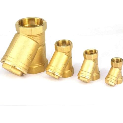 1/4"3/8" 1/2" 3/4" 1" 2" BSPP Female Brass Y Strainer Filter Valve Pressure Washer Jet Air Conditioner 40 Mesh