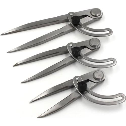 1PC Durable Adjustable Scriber Divider Wheel Compass Leather Stitch Hole Distance Measure Leather Divider Tool