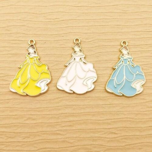 10pcs 20x28mm pretty girl charm enamel charm for jewelry making fashion earring pendant necklace bracelet charm