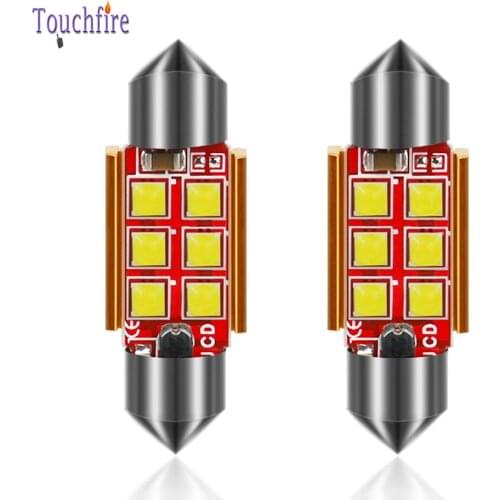 10Pcs Festoon C5W 31 36 39 41mm LED Car Bulb Canbus Interior License Plate Light 6000K Reading Light white Ice Blue 12V