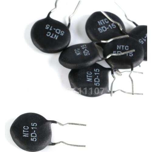 10PCS/LOT NTC Thermistor Resistor NTC 5D-15 5D15 Thermal Resistor Ceramic Composition Throught Hole