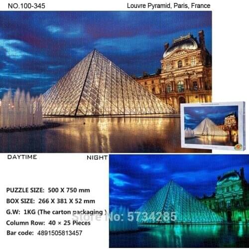 1000 PCS Puzzles French Architecture Luminous Paper Children Adults Brain Development Stress relief Board games Toys