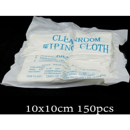 150pcs 10x10cm Soft Cleanroom wiper cleaning Non Dust Cloth Dust Free Paper Clean LCD Repair Tool