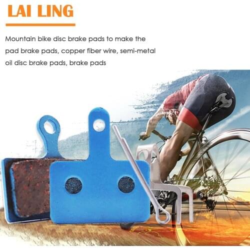 2pcs Pulling Hydraulic Disc Brake Calipers MTB Bike Copper Fiber Silk Brake Pads Bicycle Semi-Metallic Disc Brakes