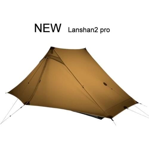 2019 Lanshan New 2 Pro 3F UL GEAR 2 Person Outdoor Ultralight Camping Tent 3 Season 20D Nylon Both Sides Silicon Rodless Tent