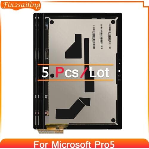 5pcs Lcd Display for Microsoft Surface Pro 5 1796 LP123WQ1(SP)(A2)Touch Screen Digitizer Assembly Replacement For Microsoft Pro5