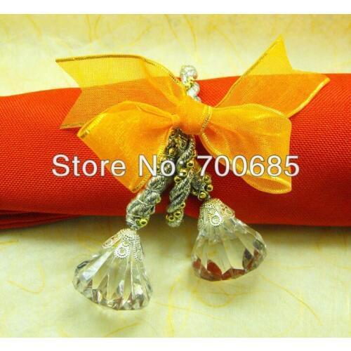 Acrylic wholesale napkin rings beaded wedding