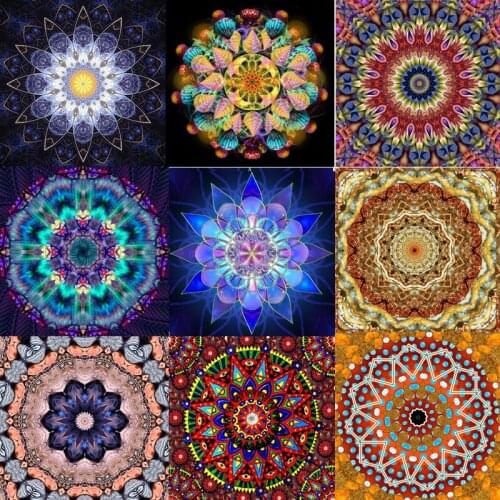 5D DIY Diamond Painting Mandala Religious Full Round Square Drill Embroidery Rhinestone Cross Stitch Handmade Products Crafts
