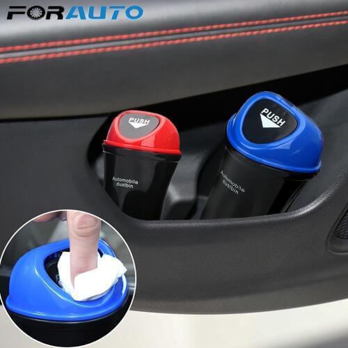 Car Trash Can Organizer Garbage Holder Automobiles Storage Bag Accessories Auto Door Seat Back Visor Trash Bin Paper Dustbin