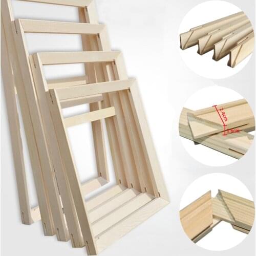 Wood Frame For Canvas Oil Painting Nature Wood DIY Light And Safe Nature Frame For Diamond Painting Inner Frame Wall Art Decor