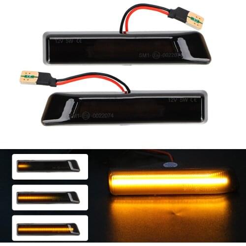 Dynamic LED Side Marker Light DC 12V Error Free Flowing Water Car Indicator Turn Signal Lights For BMW 3 Series E36 X5 E53 M3