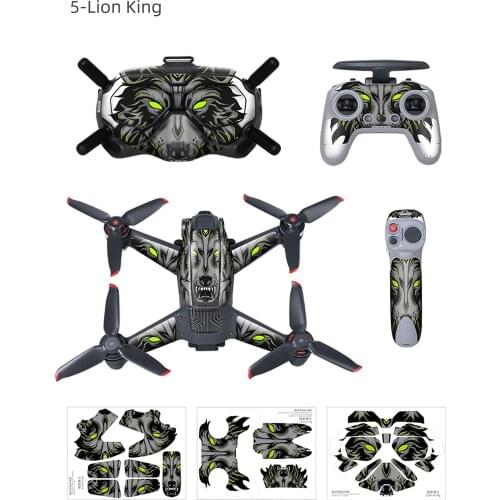 For DJI FPV V2 Sticker Decal Skin Protective Cover for DJI goggles FPV Drone Accessories Carbon Fiber Stickers Waterproof Sticke