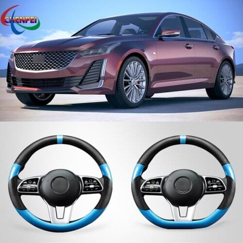 Four Seasons Universal Car Steering Wheel Cover For Cadillac Series CT4 CT5 CT6 CTS XTS ATS SRX Car Accessories