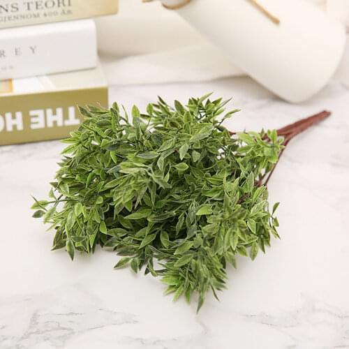 Artificial Plants Green Grass Plastic Plant Grass Garden Home Decoration Fake Green Grass Simulation Plant Leaves Green Plant