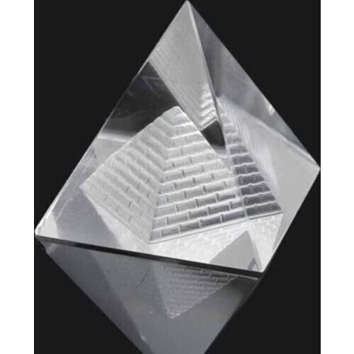 JX-LCLYL 1pc New Egyptian Clear Crystal Quartz Pyramid Home Desk Decoration Gift 40*40mm