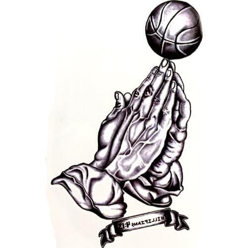 The king of basketball Waterproof Temporary Tattoo sticker arm tattoo sleeve tatouage tatoo sleeve jesus couronne flash tattoo