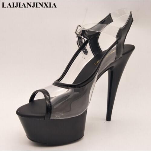 LAIJIANJINXIA New 6 inch sexy High Heel Shoes Fetish summer wedding shoes 15cm cheap high quality Sandals Platform Women Pumps
