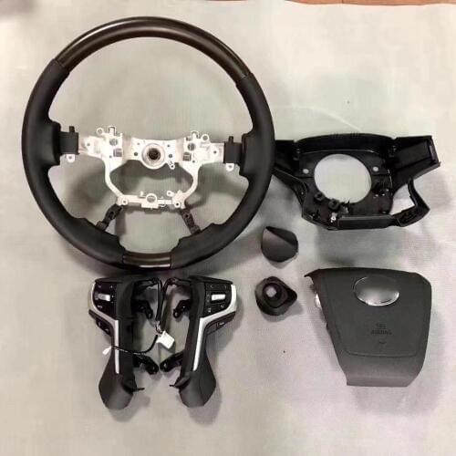 LHD/RHD For Toyota Land Cruiser 200 2008-2015 upgrade 2016 Wooden Leather Steering Wheel