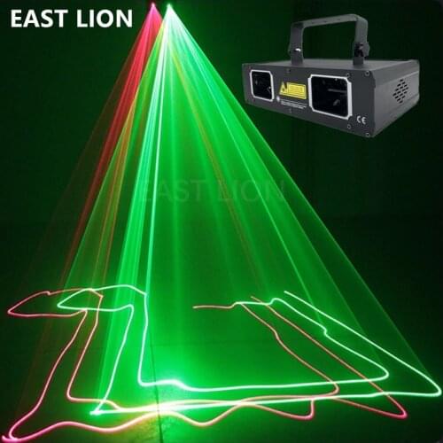 Hot 2 Lens Red Green RG Video Beam Laser Party Lamp Disco Flashing Lights For Parties Stage Laser Professional Ceiling Lighting